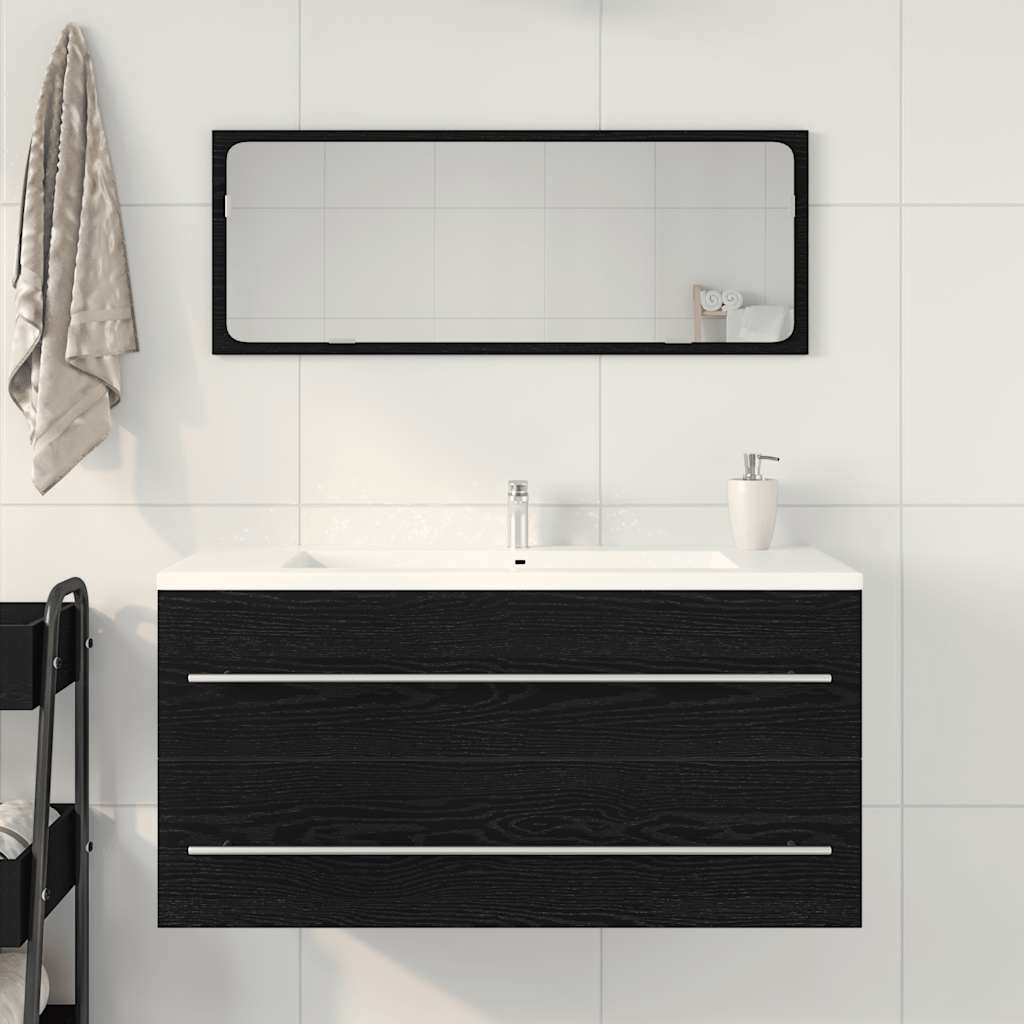 Bathroom Sink Cabinet Black Oak 100x38,5x48 cm Engineered Wood