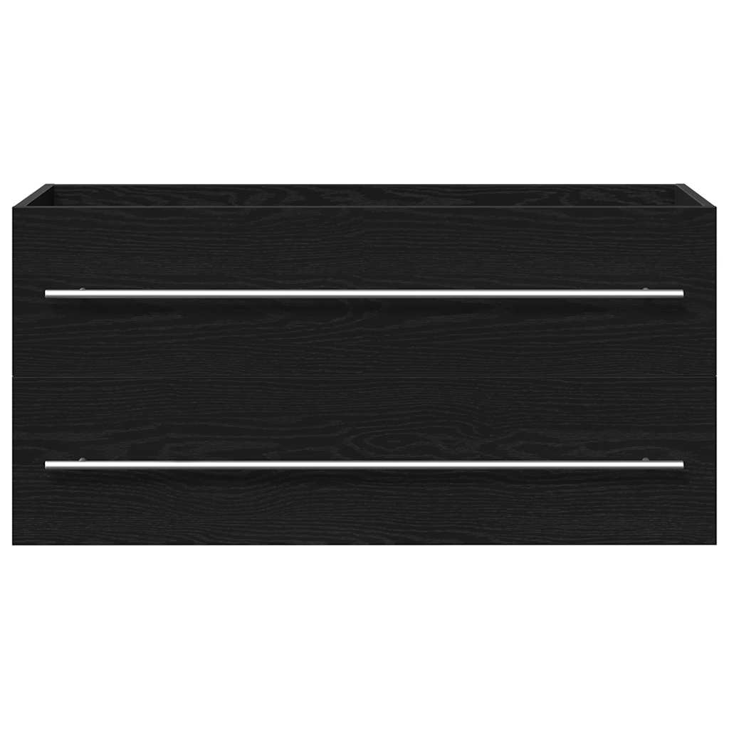 Bathroom Sink Cabinet Black Oak 100x38,5x48 cm Engineered Wood