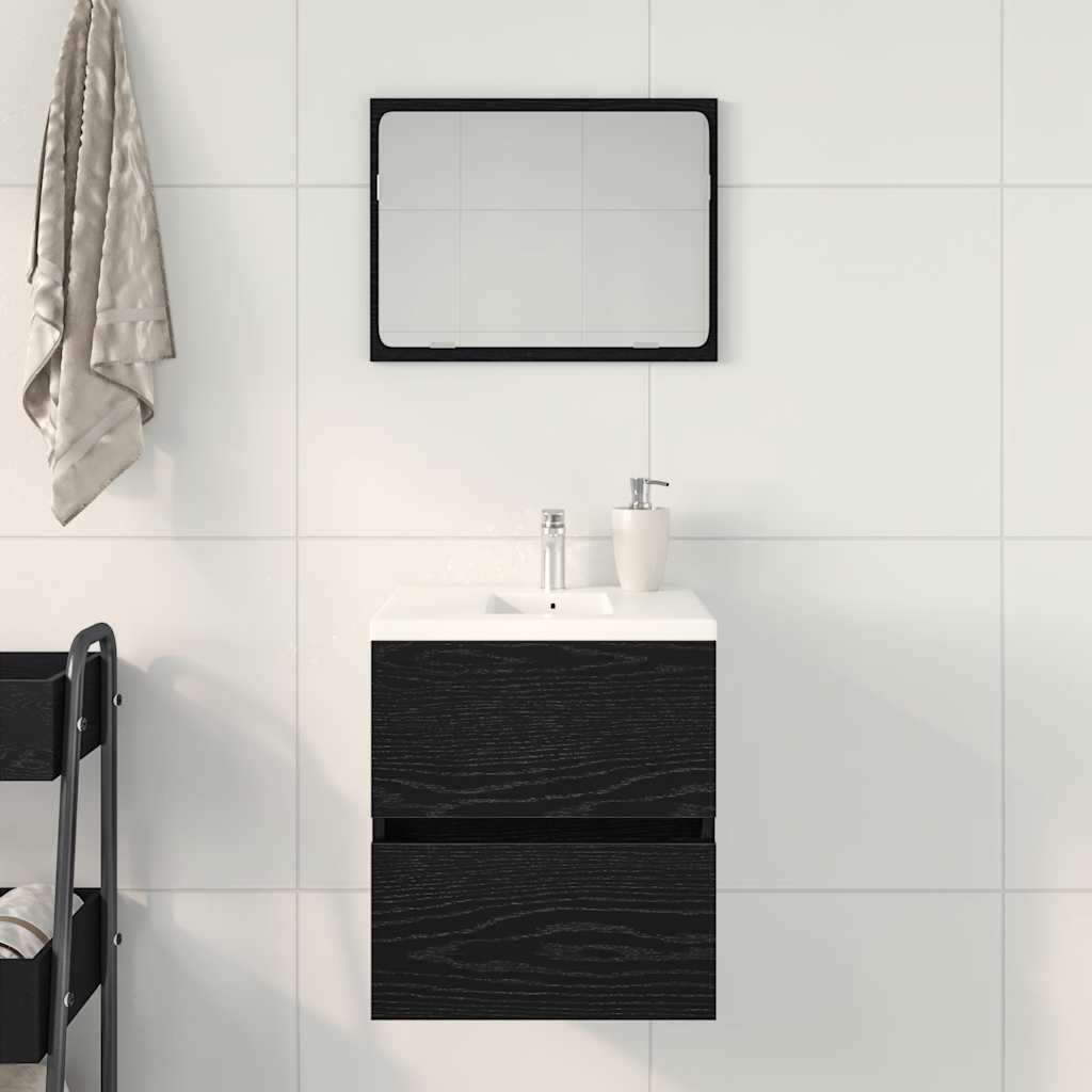 Bathroom Sink Cabinet Black Oak 41x38,5x45 cm Engineered Wood