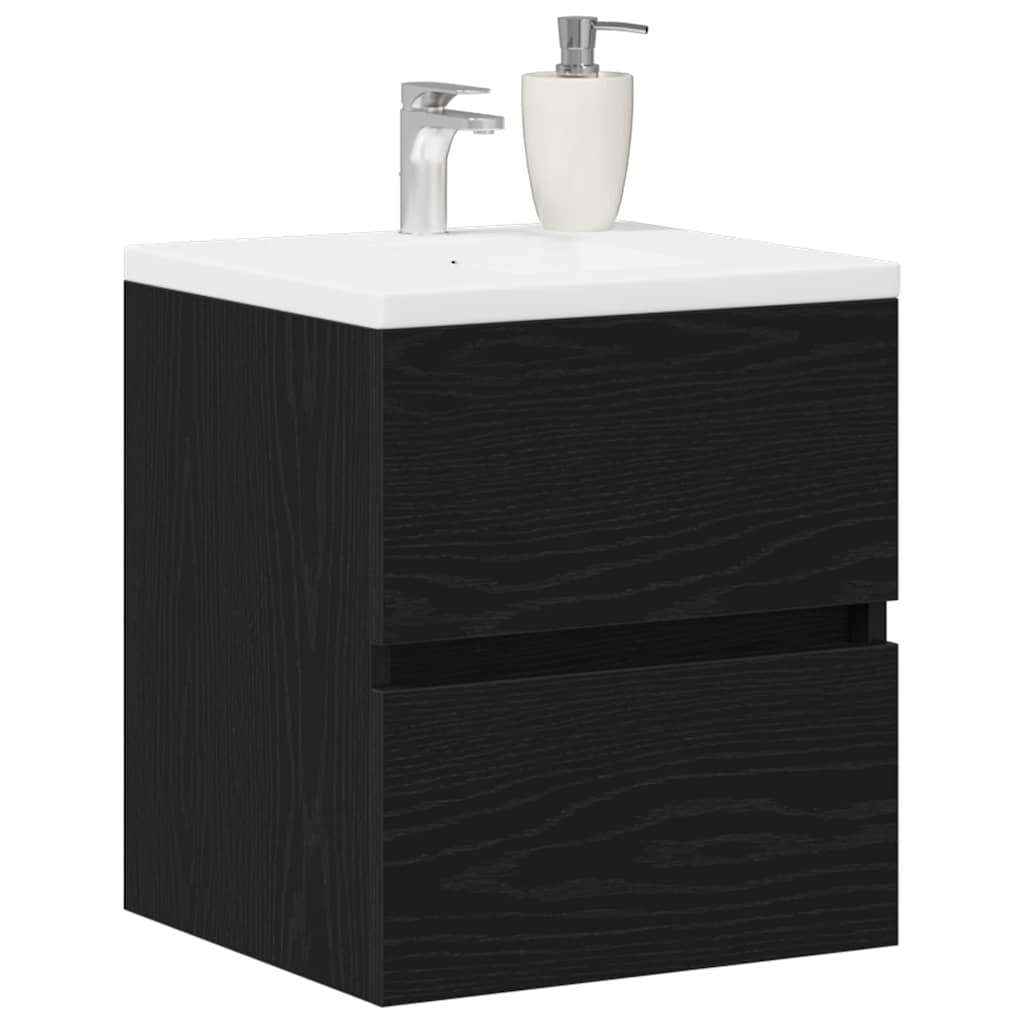 Bathroom Sink Cabinet Black Oak 41x38,5x45 cm Engineered Wood