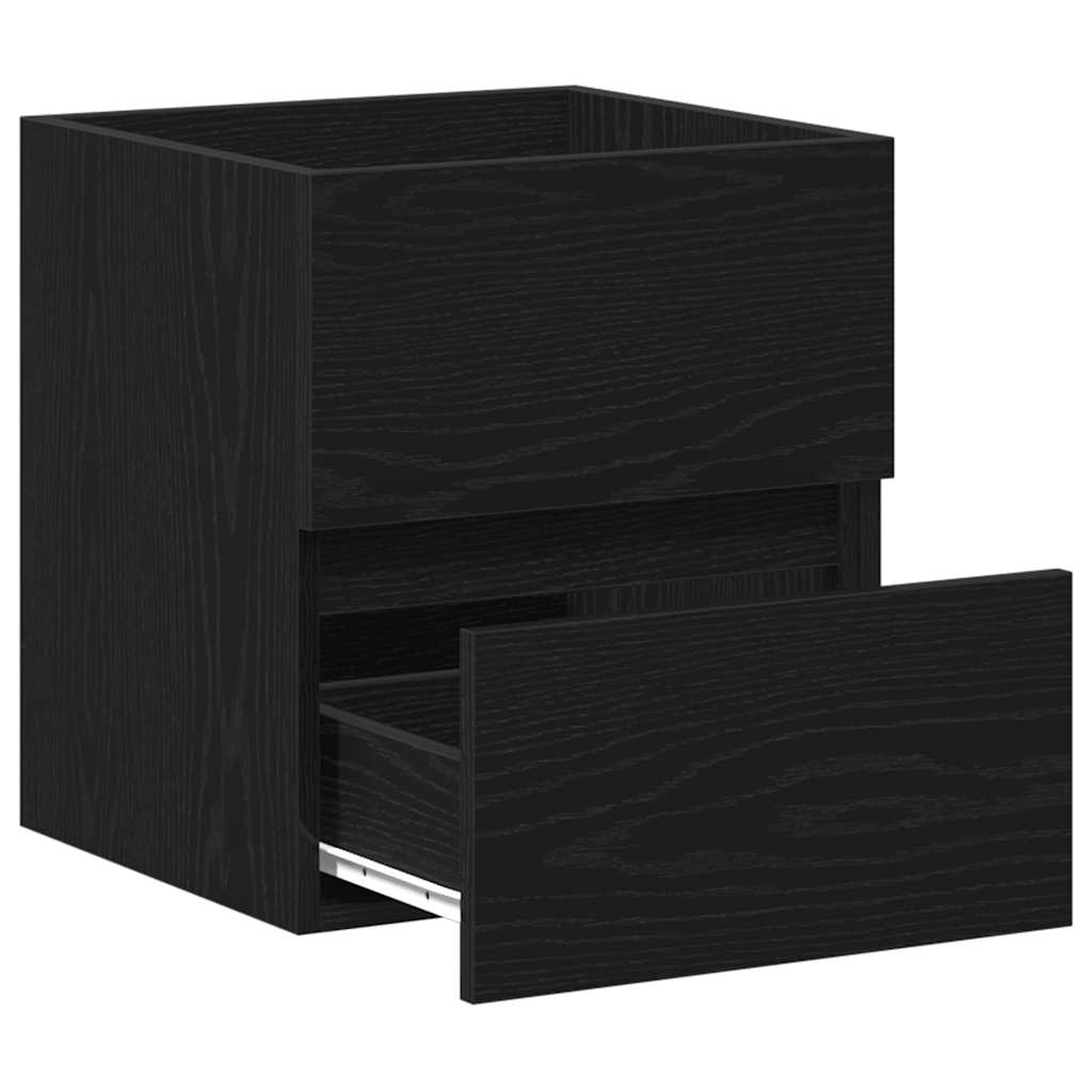 vidaXL Bathroom Sink Cabinet Black Oak 41x38.5x45 cm Engineered Wood