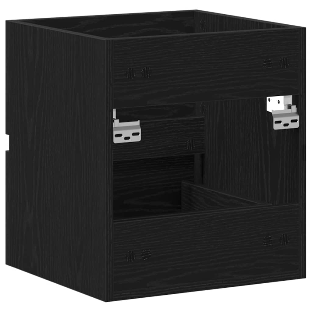 vidaXL Bathroom Sink Cabinet Black Oak 41x38.5x45 cm Engineered Wood