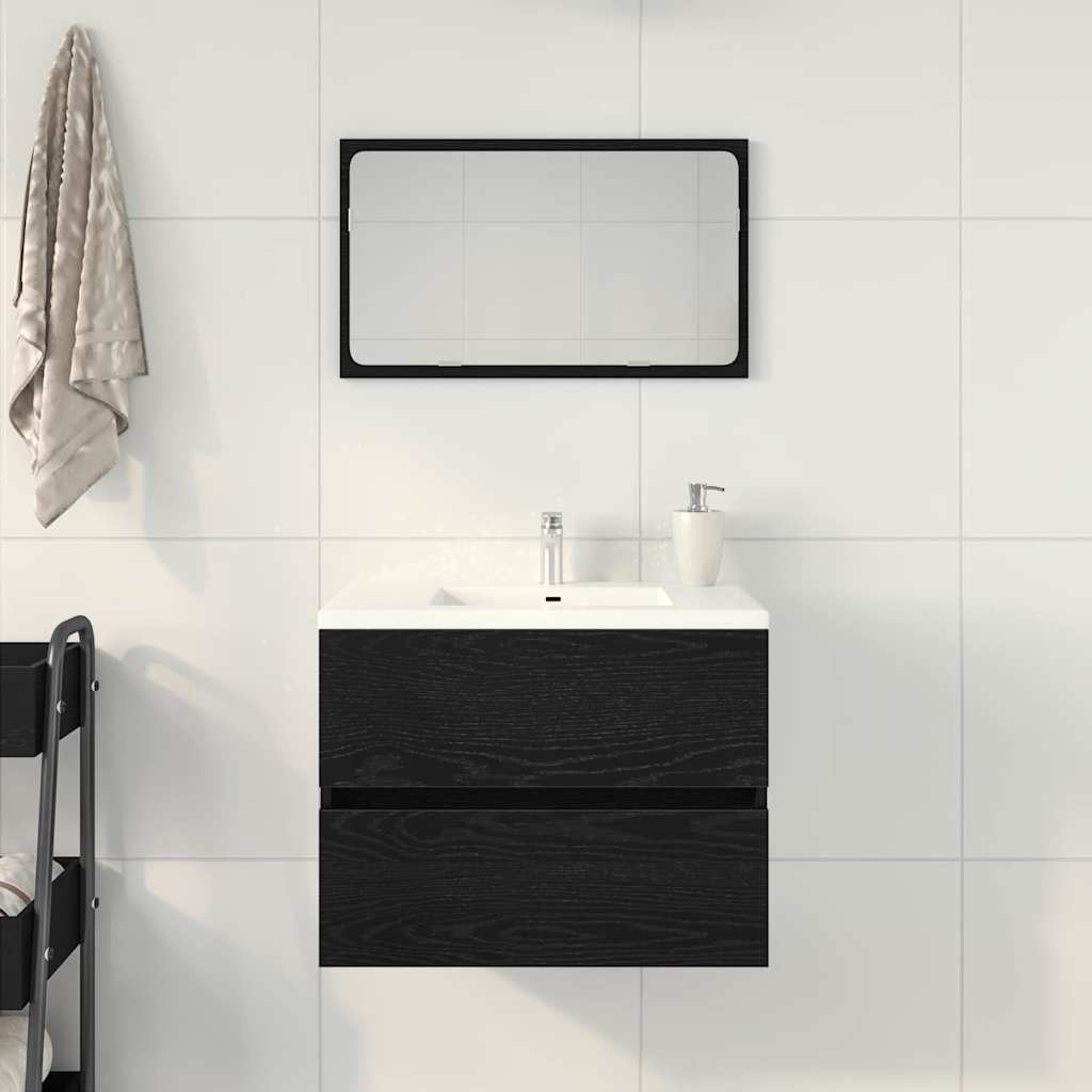 Bathroom Cabinet Black Oak 60 x 38.5 x 45 cm Engineered Wood