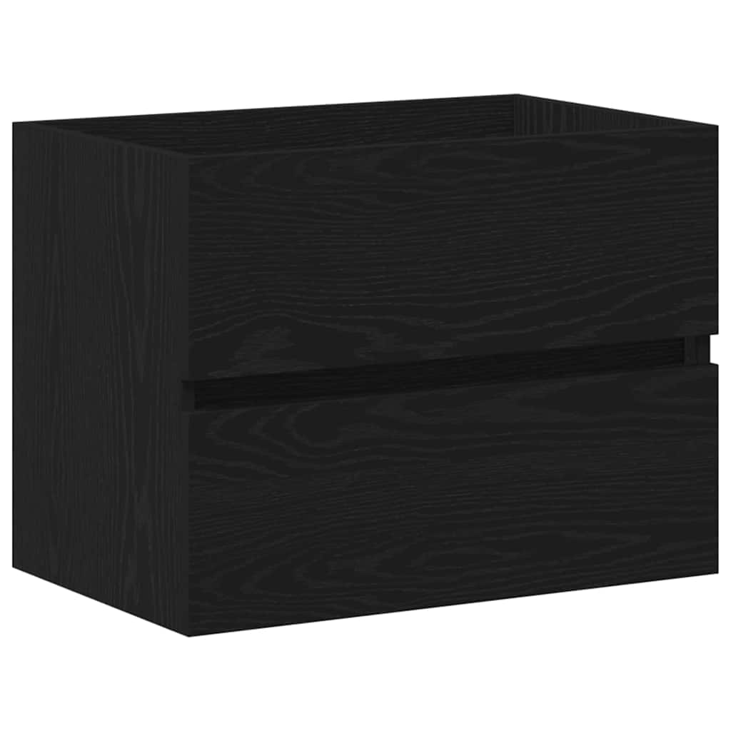 Bathroom Cabinet Black Oak 60 x 38.5 x 45 cm Engineered Wood