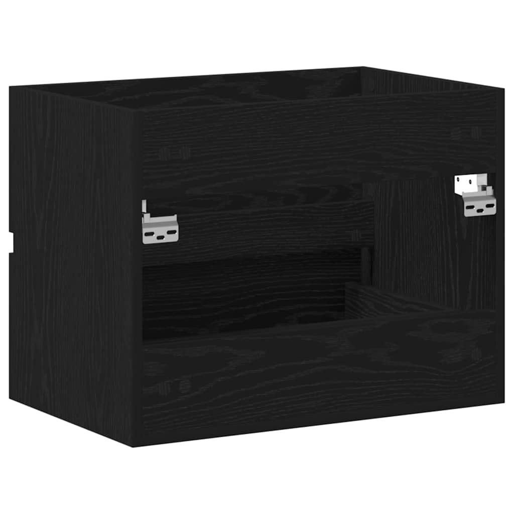 Bathroom Cabinet Black Oak 60 x 38.5 x 45 cm Engineered Wood