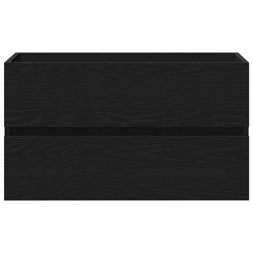 Sink Cabinet Black Oak 80x38,5x45 cm Engineered Wood