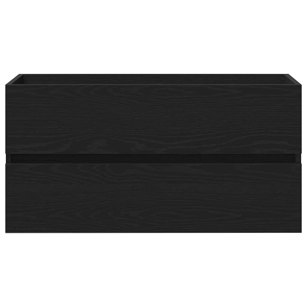 Sink Cabinet Black Oak 90x38,5x45 cm Engineered Wood