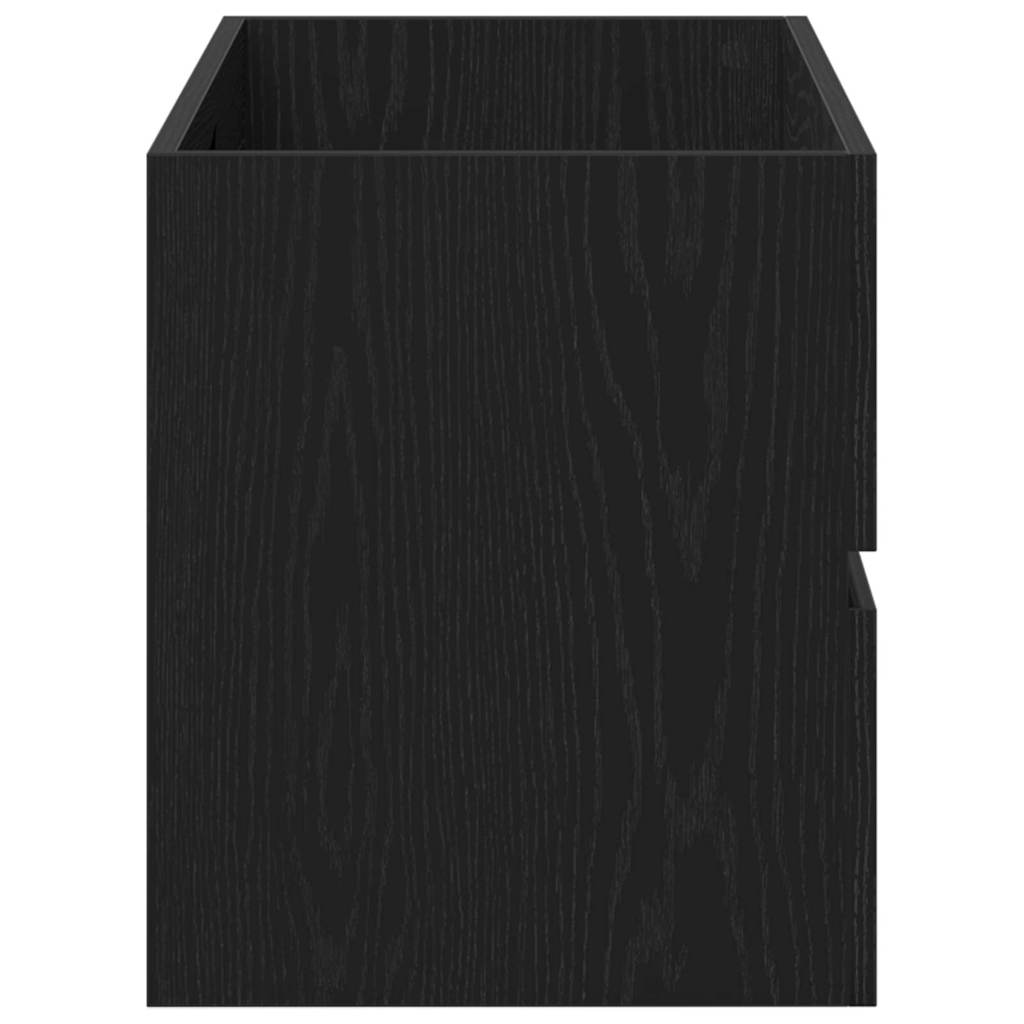Sink Cabinet Black Oak 90x38,5x45 cm Engineered Wood