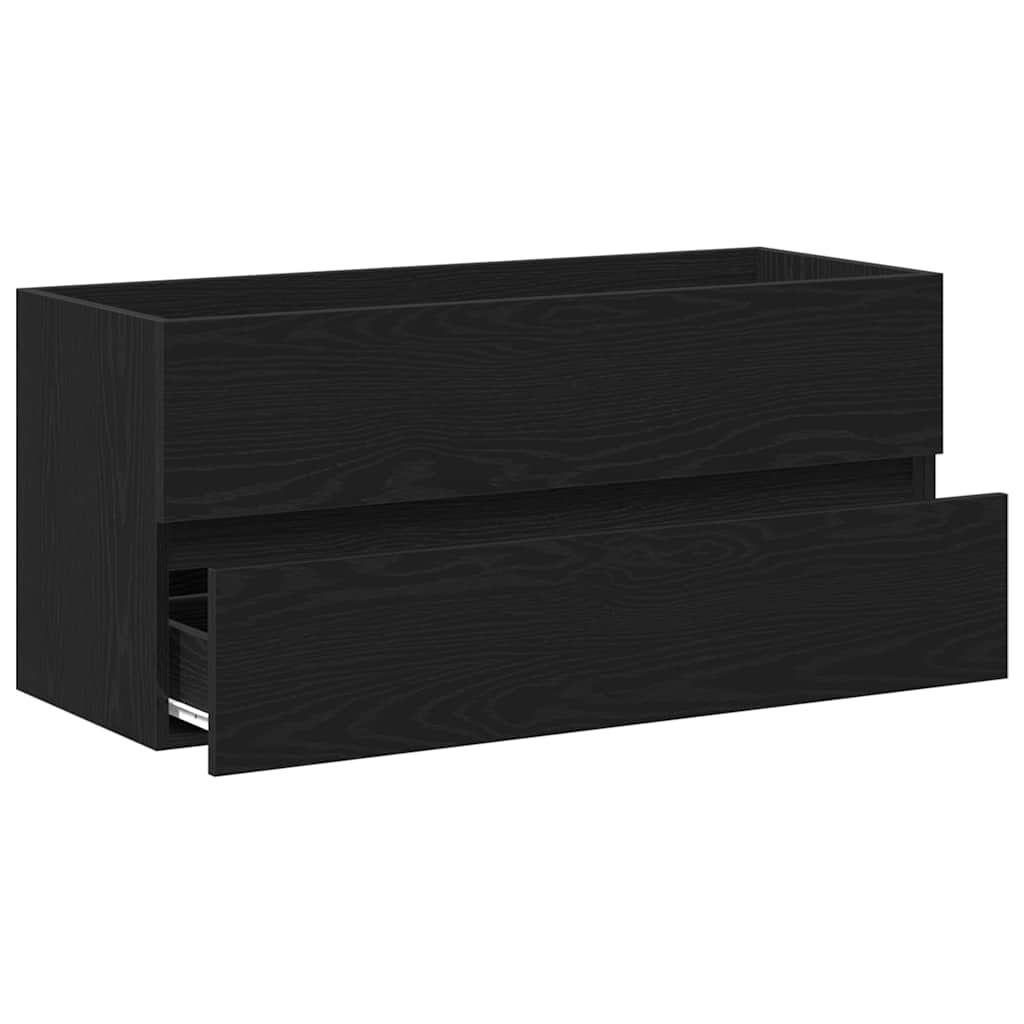 Sink Cabinet Black Oak 100x38,5x45 cm Engineered Wood