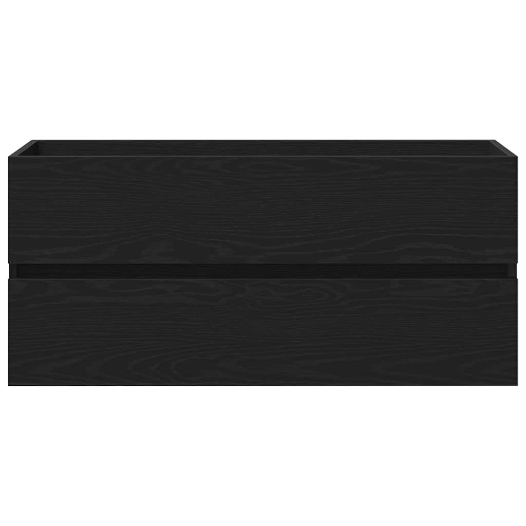 Sink Cabinet Black Oak 100x38,5x45 cm Engineered Wood