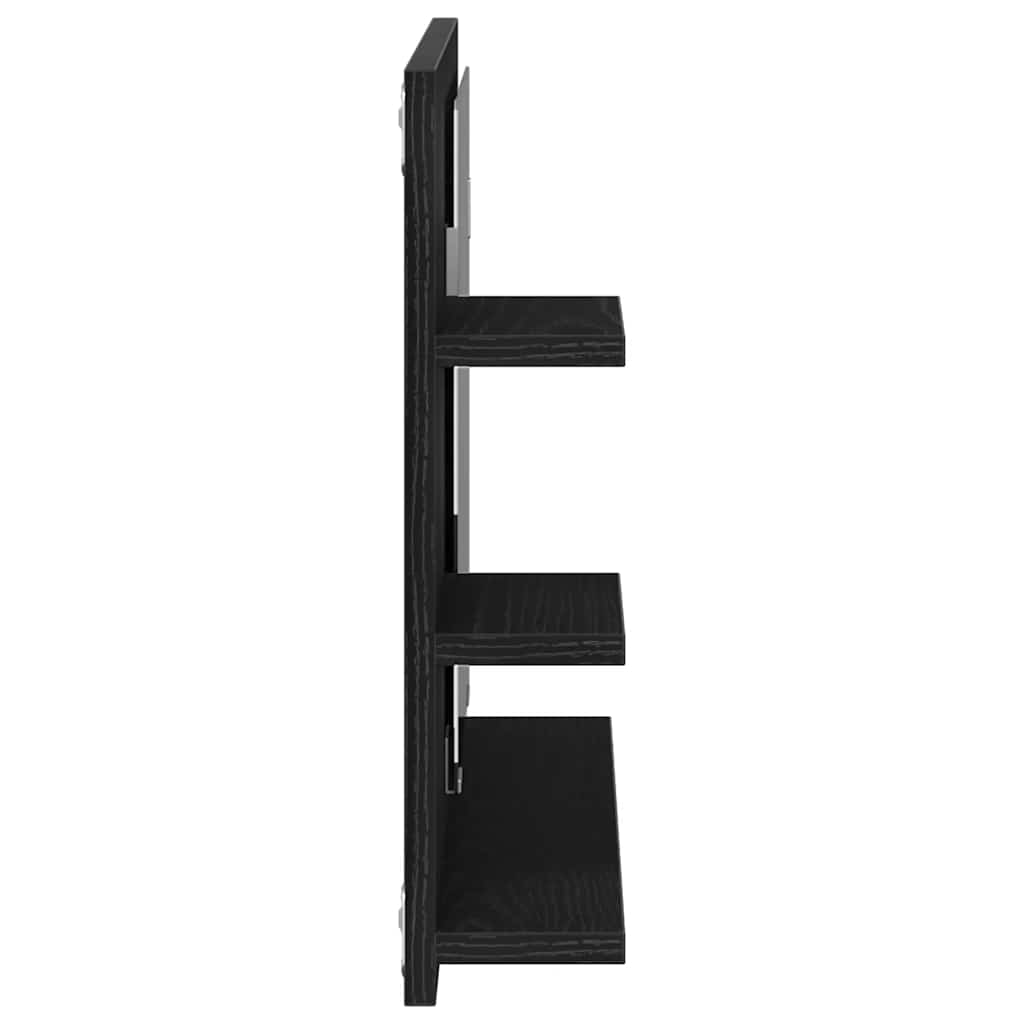 Bathroom Mirror Black Oak 60x10,5x45 cm Engineered Wood