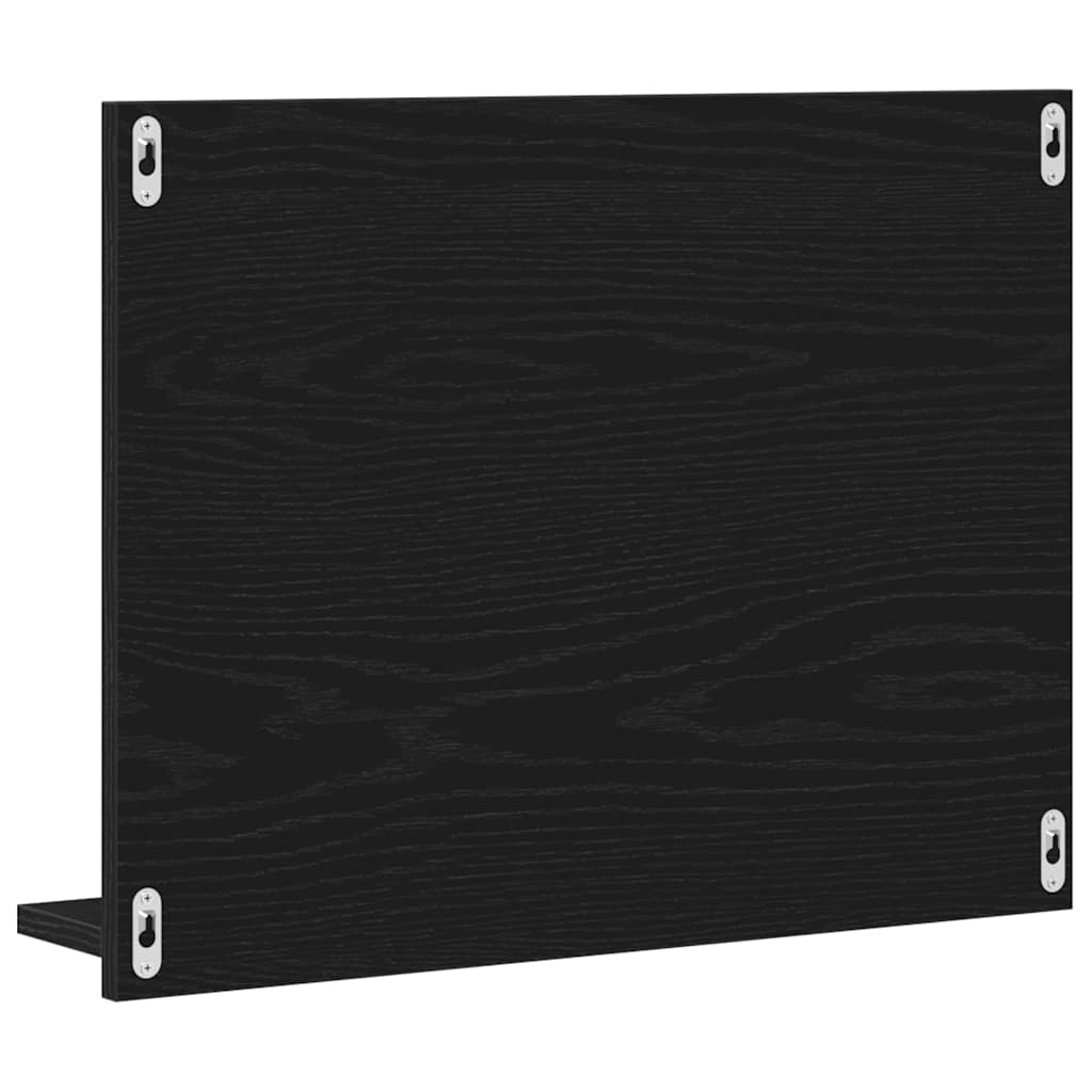 Bathroom Mirror Black Oak 60x10,5x45 cm Engineered Wood