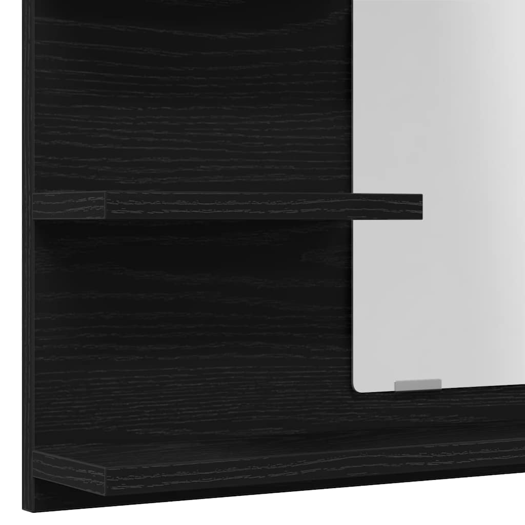Bathroom Mirror Black Oak 60x10,5x45 cm Engineered Wood
