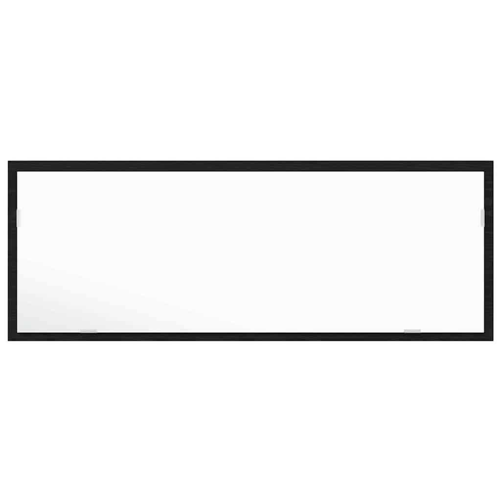 vidaXL LED Bathroom Mirror Black oak 100 x 8.5 x 37 cm Engineered Wood