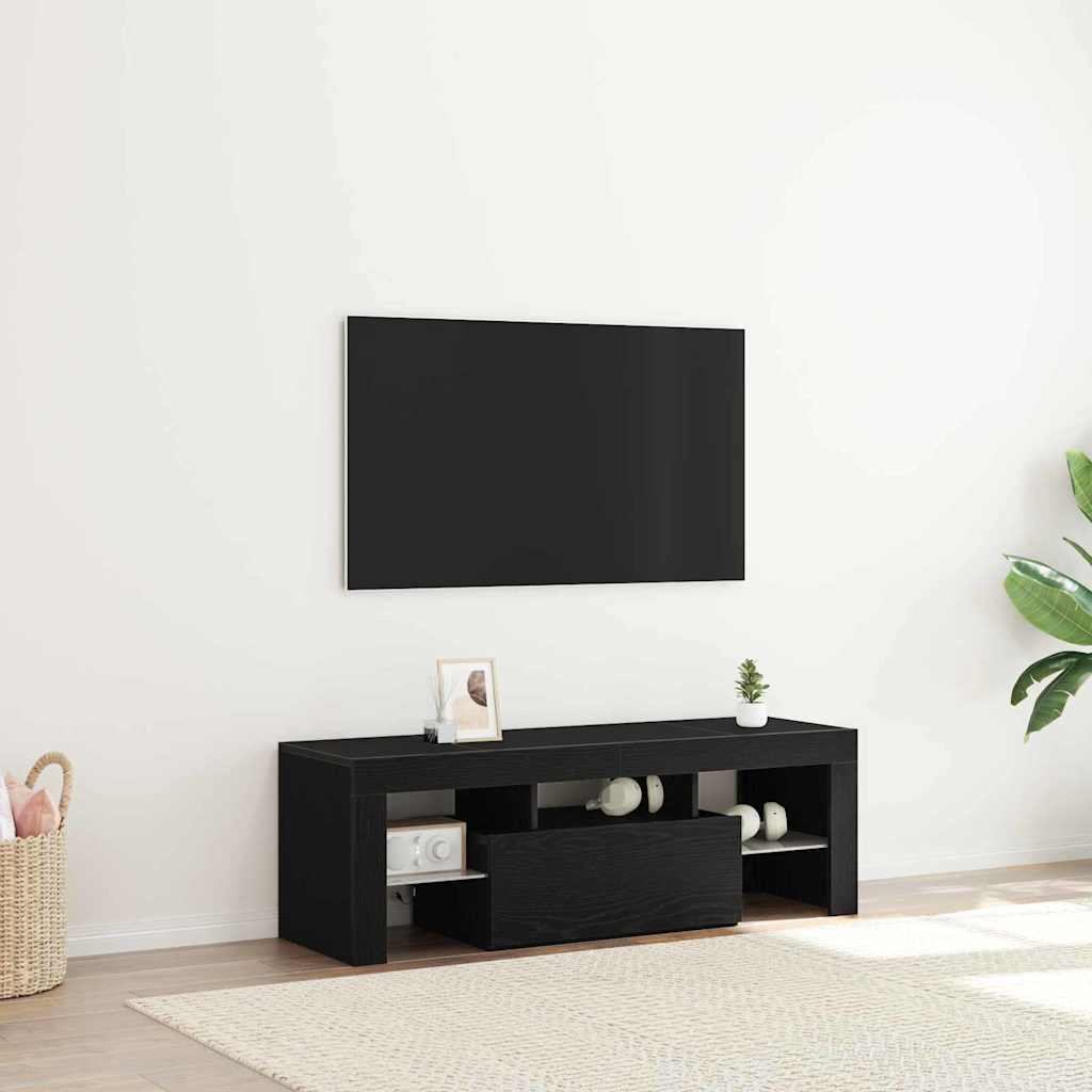 TV Cabinet Black Oak 120 x 35 x 40 cm Engineered Wood