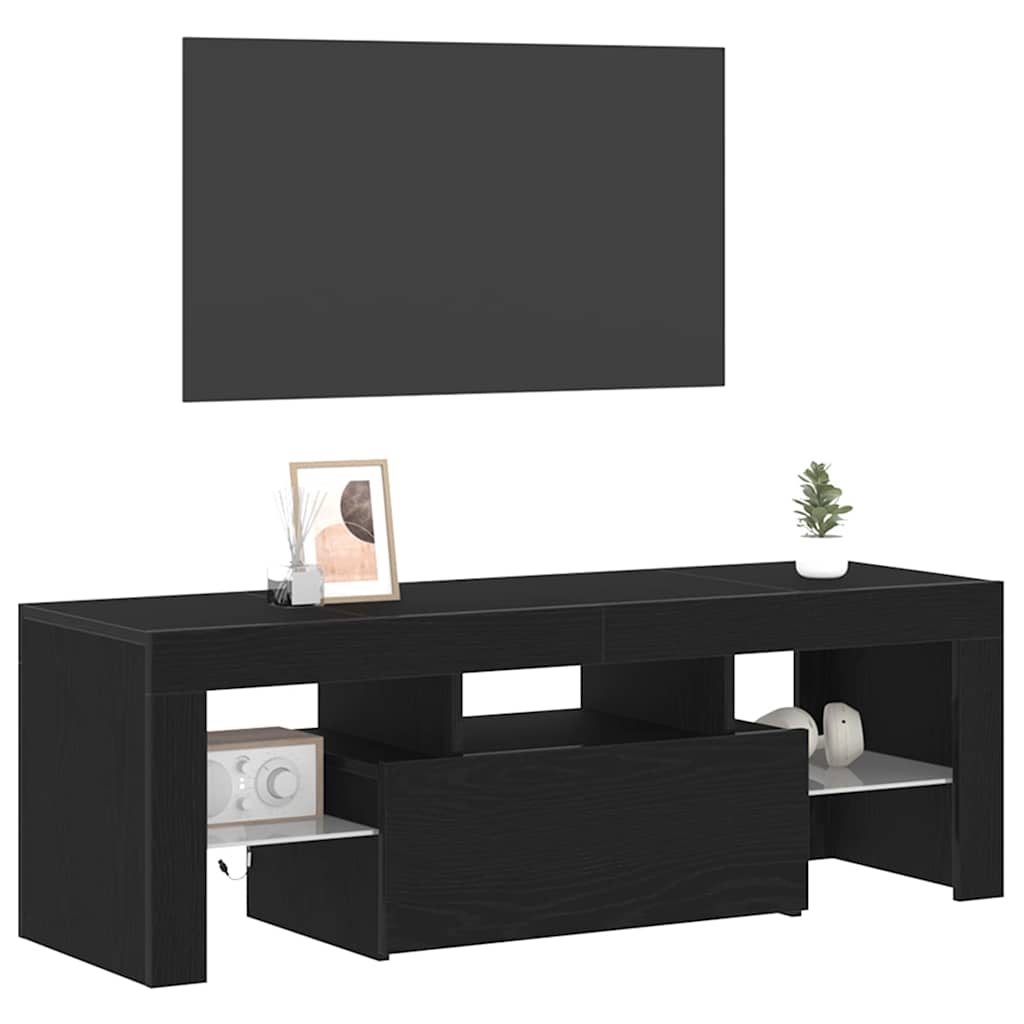 TV Cabinet Black Oak 120 x 35 x 40 cm Engineered Wood
