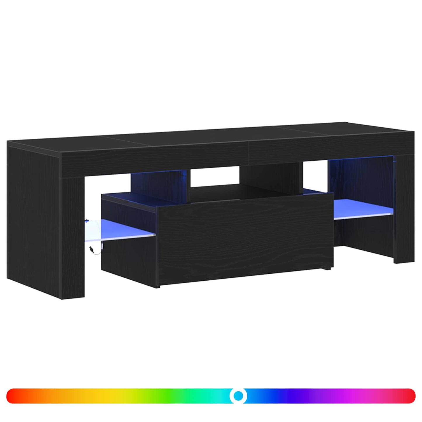 TV Cabinet Black Oak 120 x 35 x 40 cm Engineered Wood