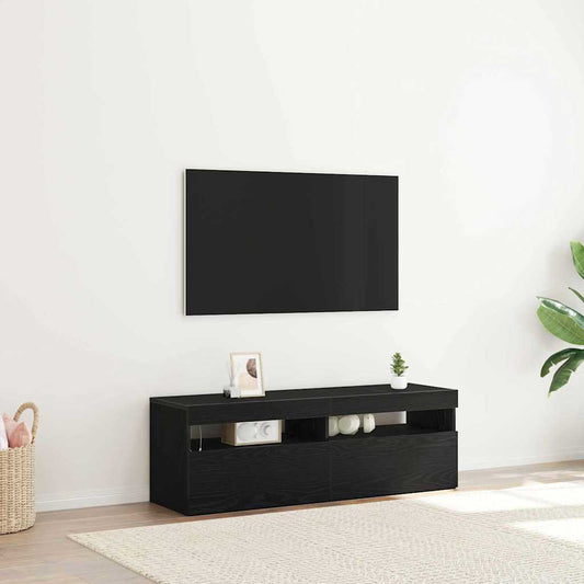 TV Cabinet 120 x 35 x 40 cm Black Oak Engineered Wood