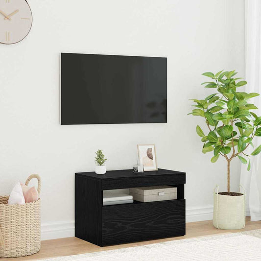 TV Cabinet 60 x 35 x 40 cm Black Oak Engineered Wood