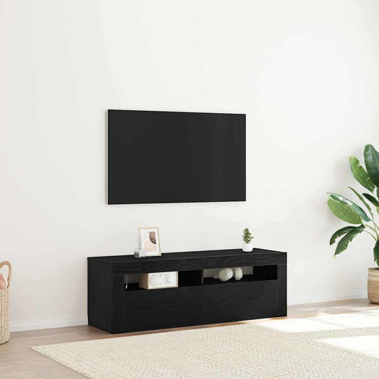 TV Cabinet 120 x 35 x 40 cm Black Oak Engineered Wood