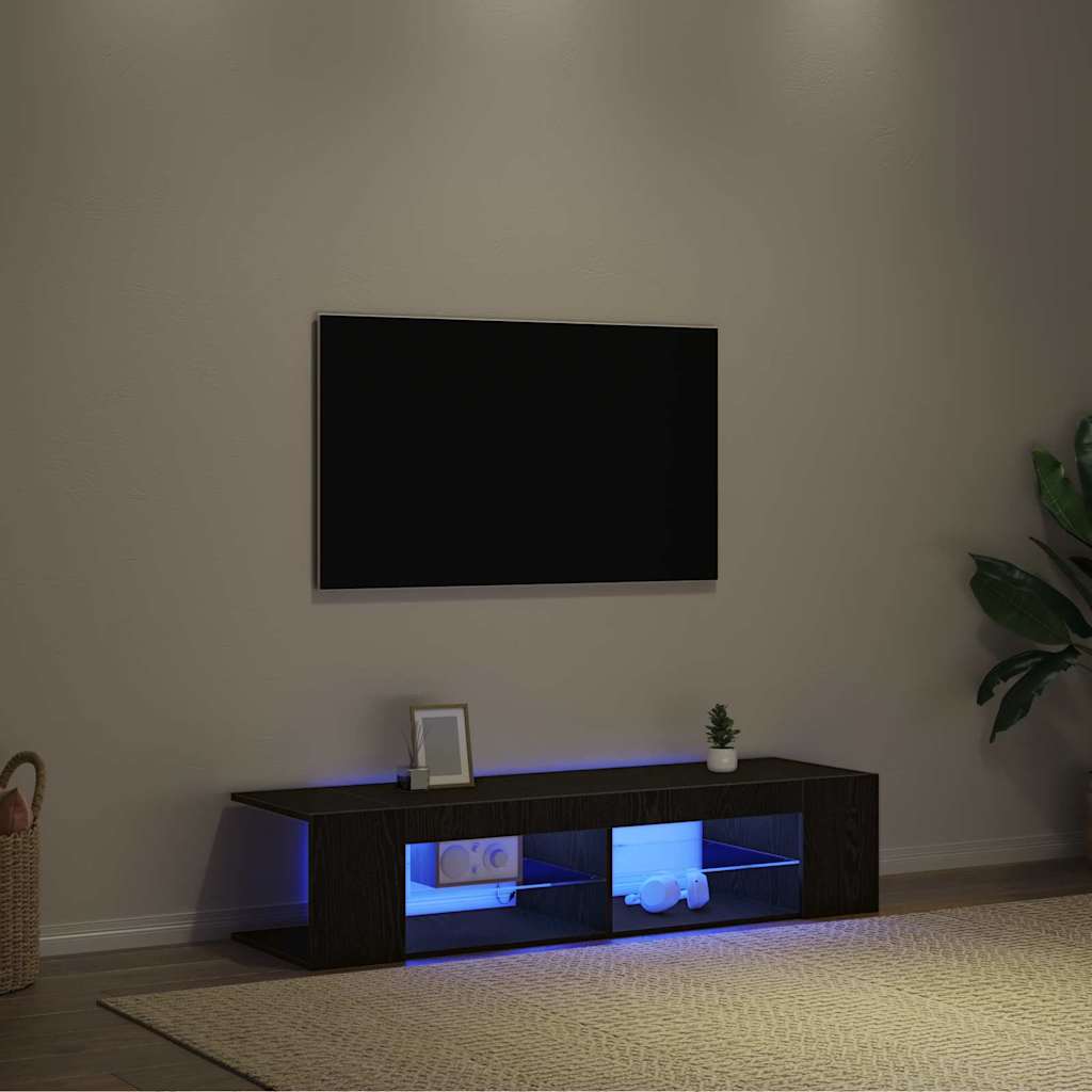 TV Cabinet 135 x 39 x 30 cm Black Oak Engineered Wood