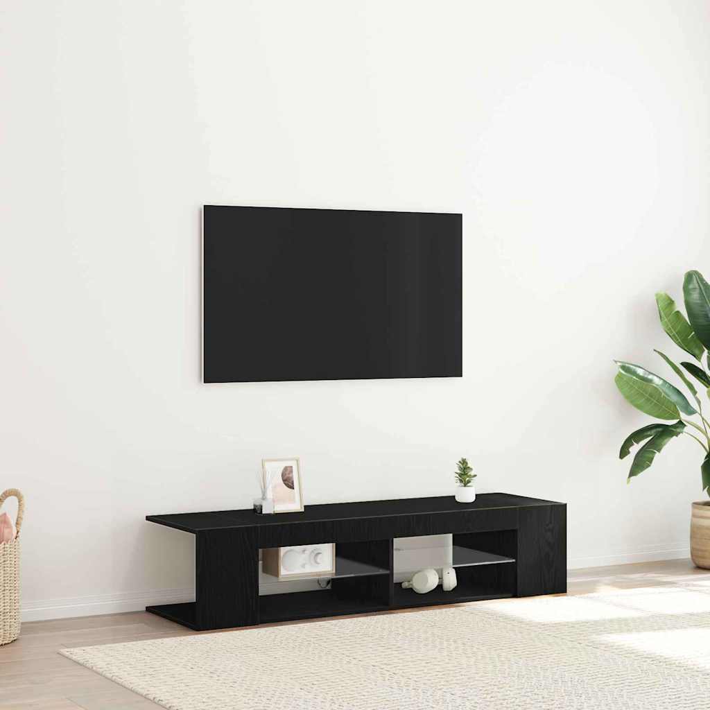 TV Cabinet 135 x 39 x 30 cm Black Oak Engineered Wood