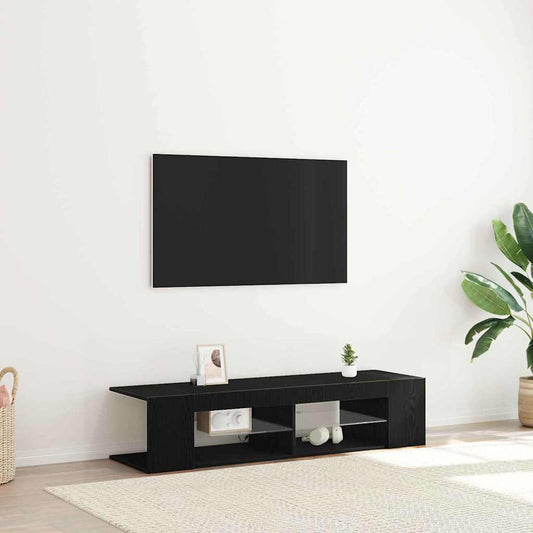 TV Cabinet 135 x 39 x 30 cm Black Oak Engineered Wood