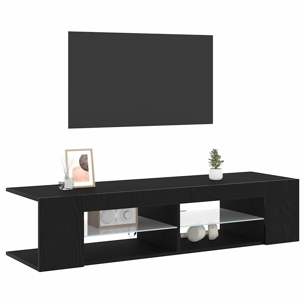 TV Cabinet 135 x 39 x 30 cm Black Oak Engineered Wood