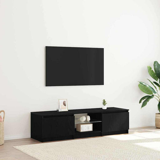 TV Cabinet 140 x 38.5 x 36 cm Black Oak Engineered Wood