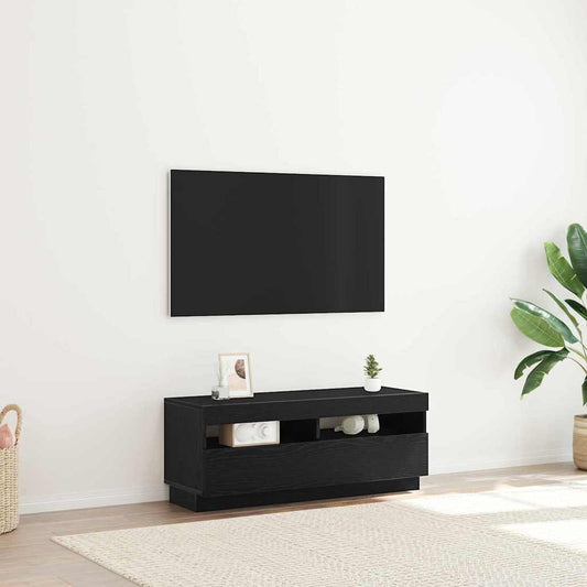 TV Cabinet 100 x 35 x 40 cm Black Oak Engineered Wood