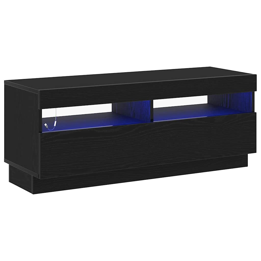 TV Cabinet Black Oak 100 x 35 x 40 cm Engineered Wood