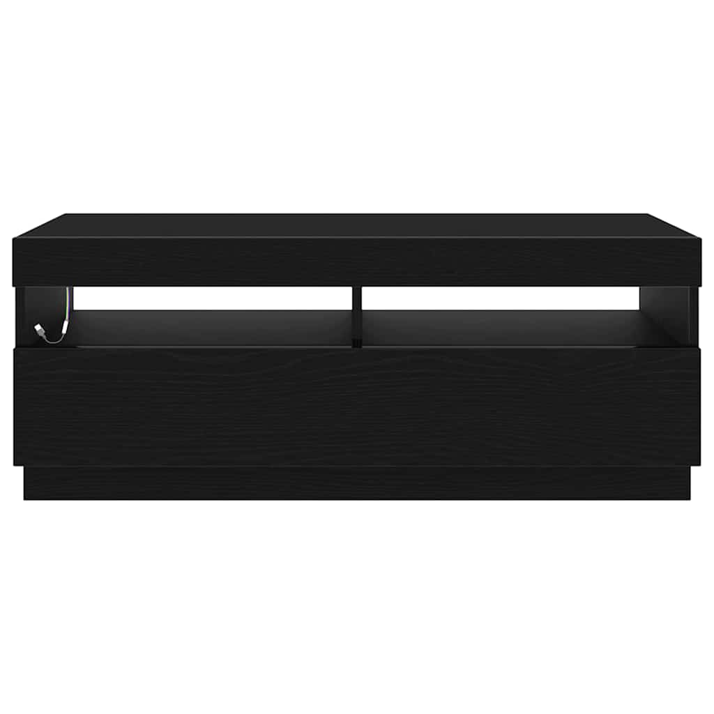 TV Cabinet Black Oak 100 x 35 x 40 cm Engineered Wood
