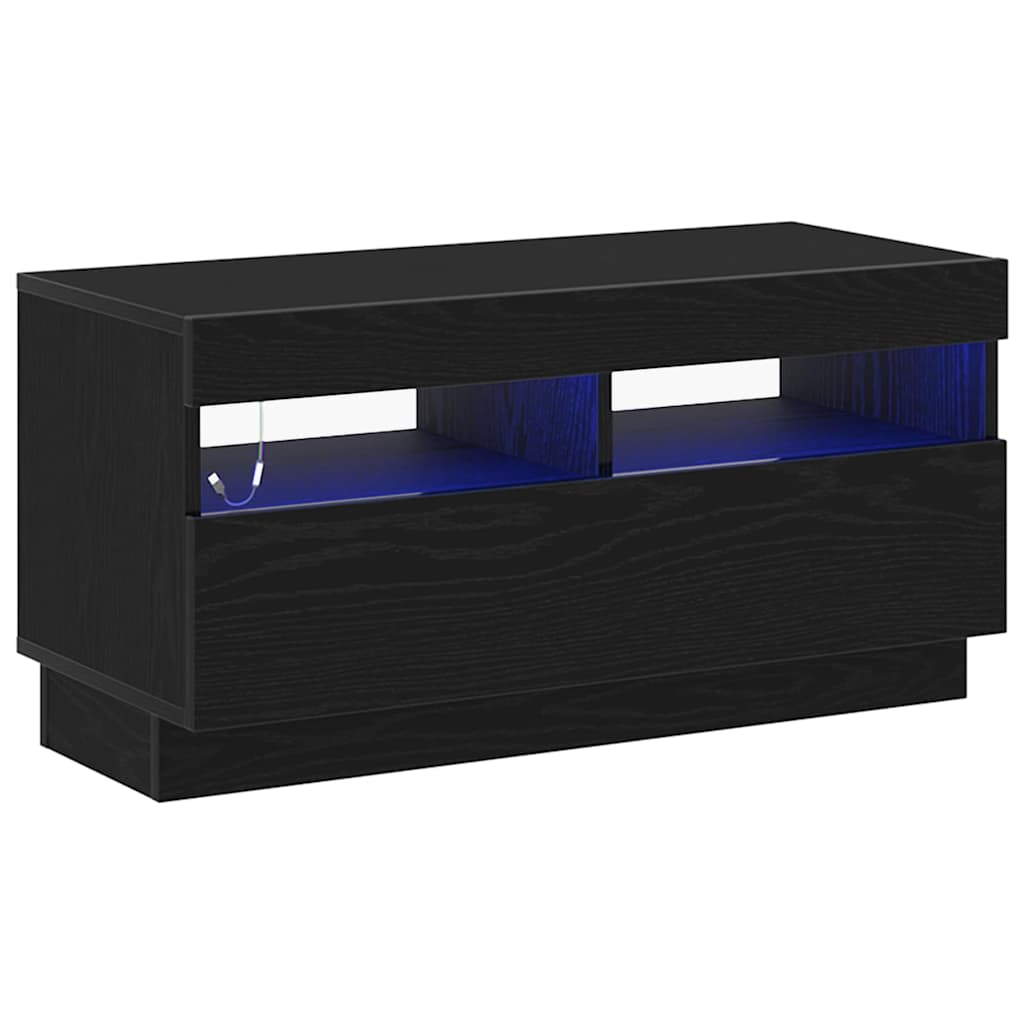 TV Cabinet Black Oak 80 x 35 x 40 cm Engineered Wood