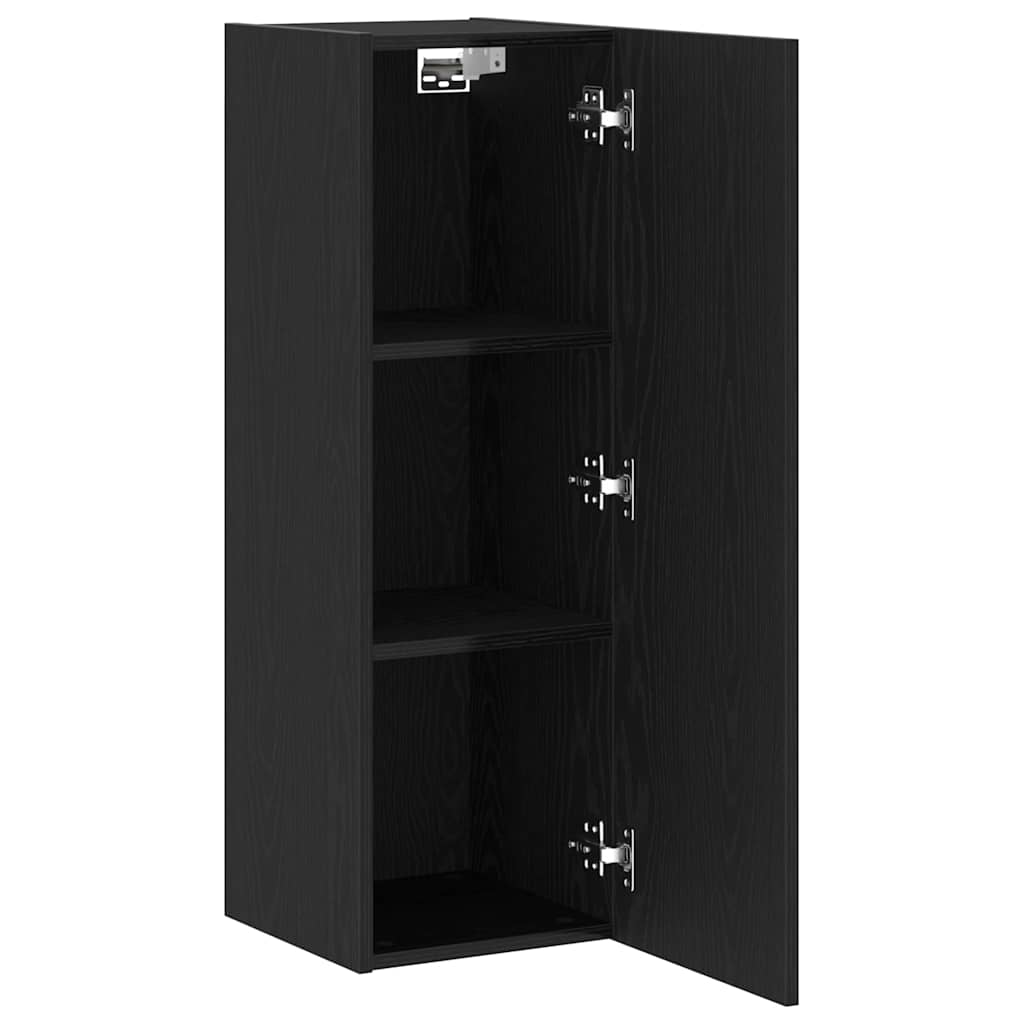 Wall TV Cabinet 2 pcs Black Oak 30.5 x 28.5 x 90 cm