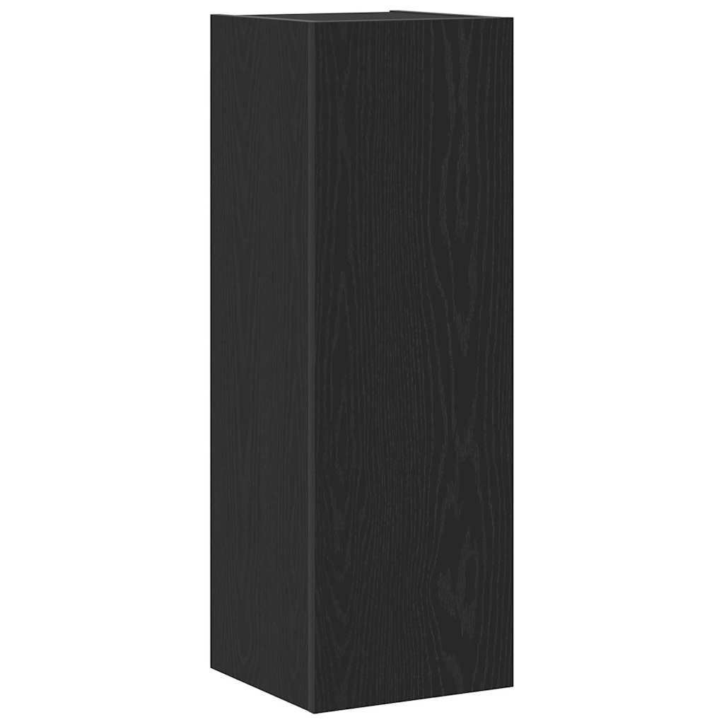 Wall TV Cabinet 2 pcs Black Oak 30.5 x 28.5 x 90 cm