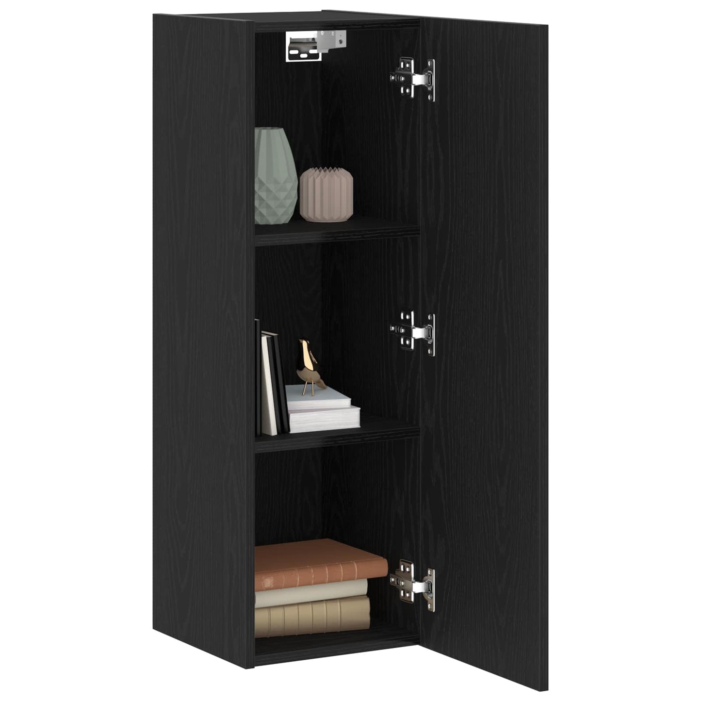 Wall TV Cabinet 2 pcs Black Oak 30.5 x 28.5 x 90 cm
