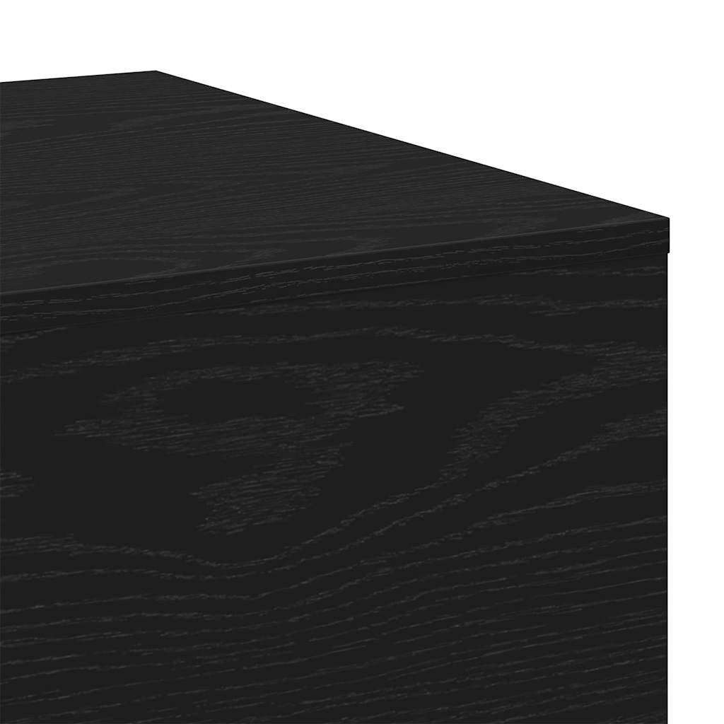 Coffee Table Black Oak 100 x 49.5 x 31 cm Engineered Wood