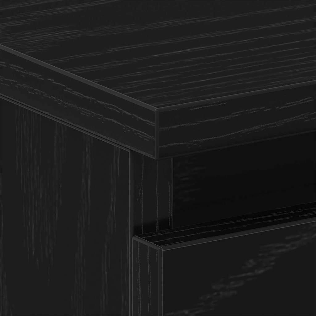 Bedside Cabinet 2 pcs Black Oak 40 x 30 x 39 cm Engineered Wood