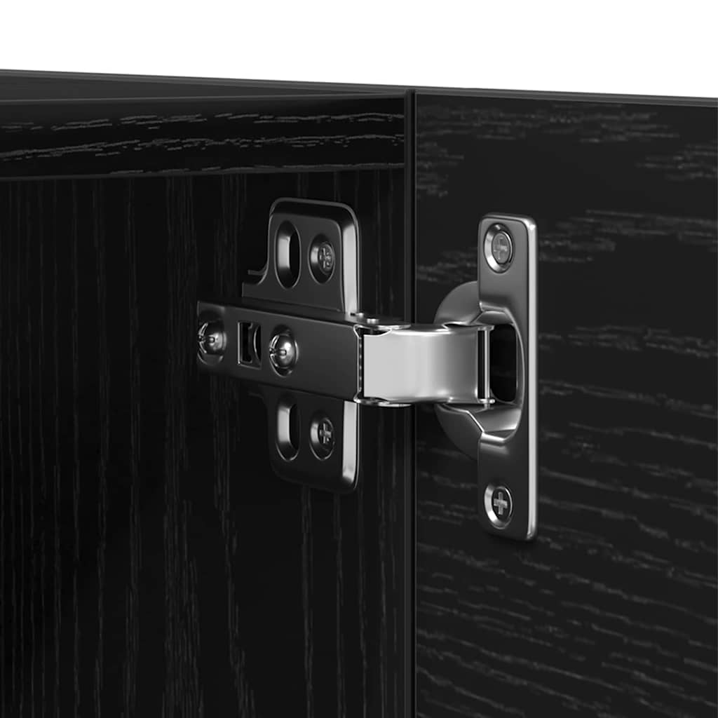Wall Mounted TV Cabinet Black Oak 30.5 x 30 x 30 cm