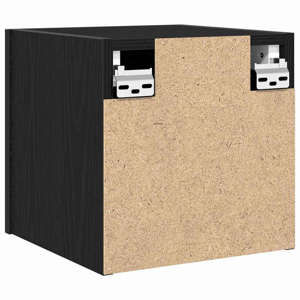Wall Mounted TV Cabinet Black Oak 30.5 x 30 x 30 cm