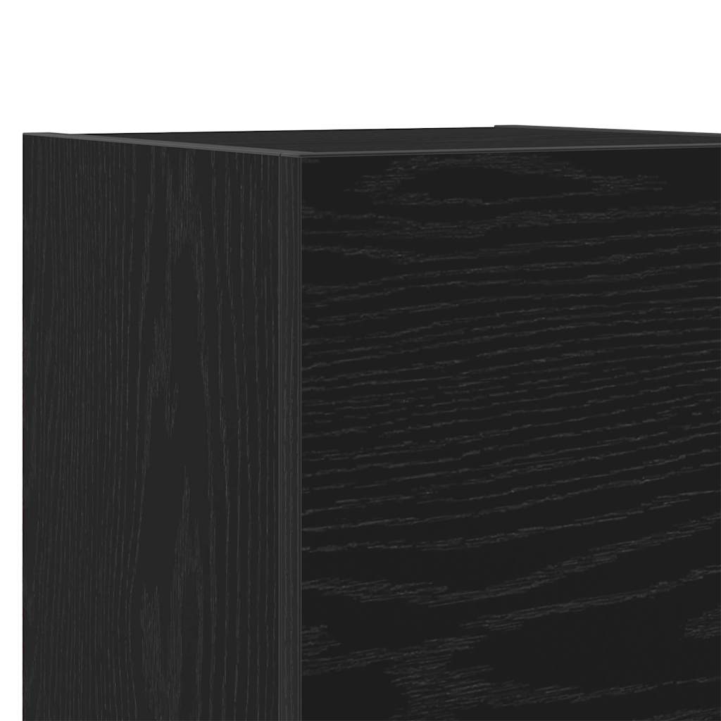 Wall Mounted TV Cabinet 2 pcs Black Oak 30.5 x 30 x 30 cm