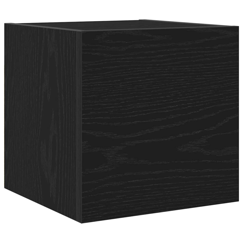 Wall Mounted TV Cabinet 2 pcs Black Oak 30.5 x 30 x 30 cm