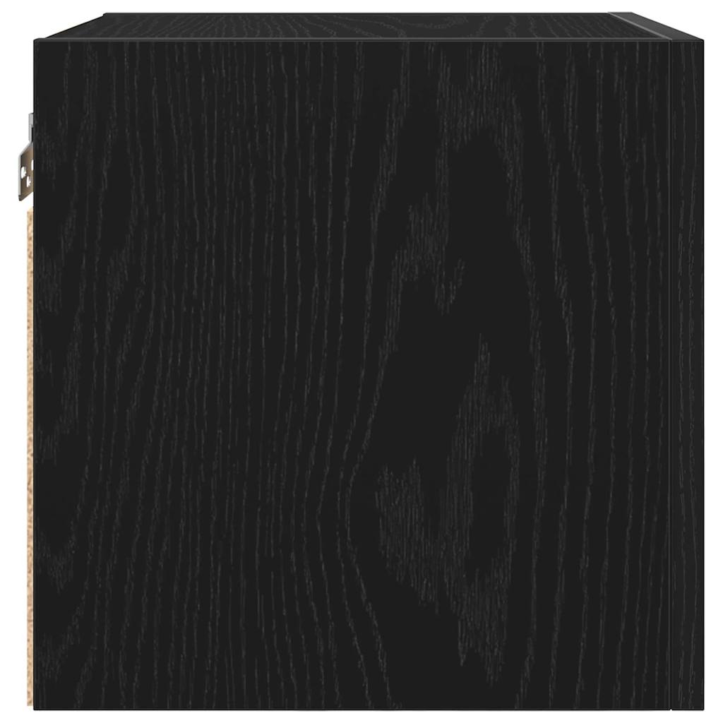 Wall Mounted TV Cabinet 2 pcs Black Oak 30.5 x 30 x 30 cm