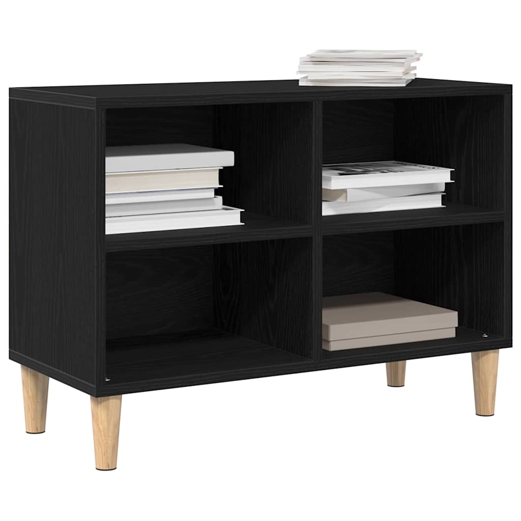 TV Cabinet 69.5 x 30 x 50 cm Black Oak Engineered Wood