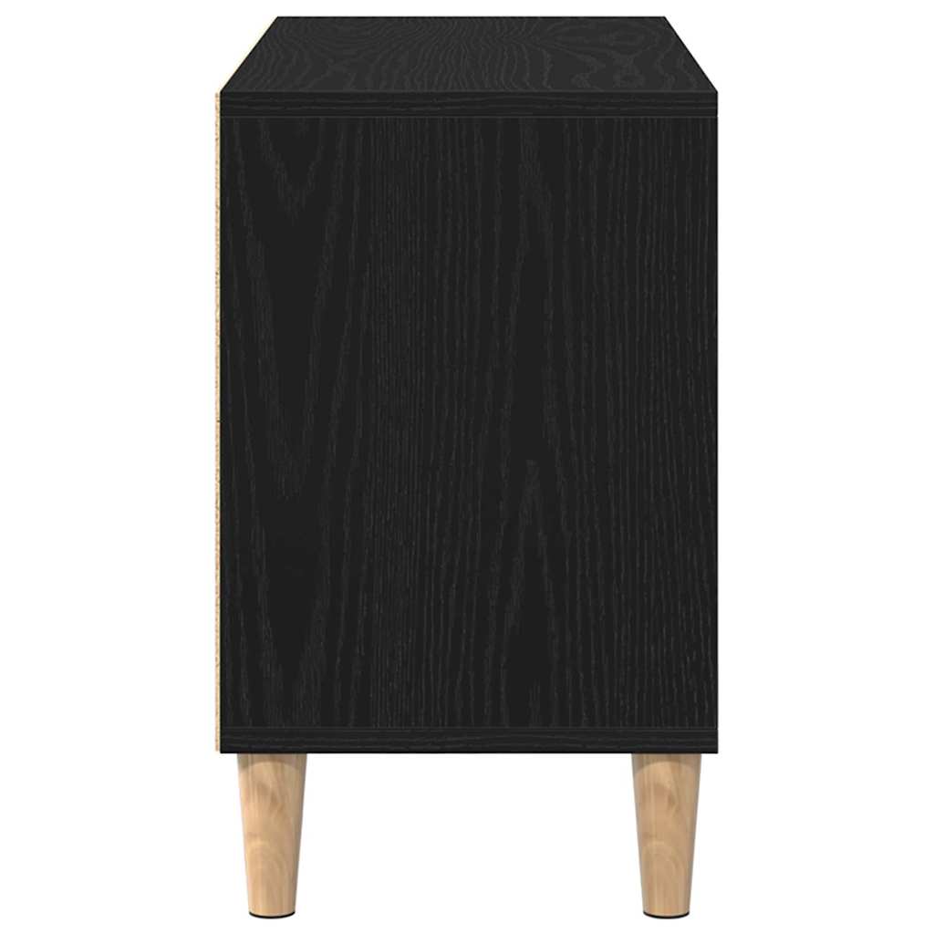 TV Cabinet 69.5 x 30 x 50 cm Black Oak Engineered Wood