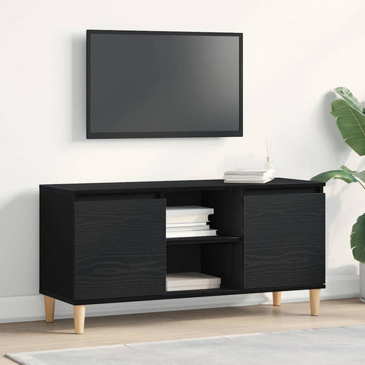 TV Cabinet 102 x 35 x 50 cm Black Oak Engineered Wood
