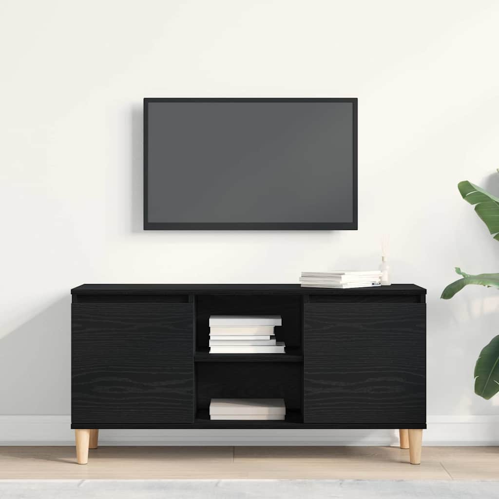 TV Cabinet 102 x 35 x 50 cm Black Oak Engineered Wood