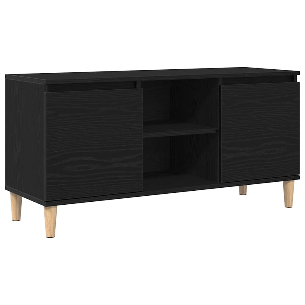 TV Cabinet 102 x 35 x 50 cm Black Oak Engineered Wood