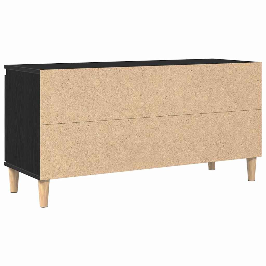 TV Cabinet Black Oak 102 x 35 x 50 cm Engineered Wood