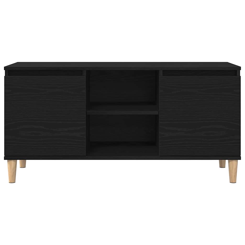 TV Cabinet 102 x 35 x 50 cm Black Oak Engineered Wood